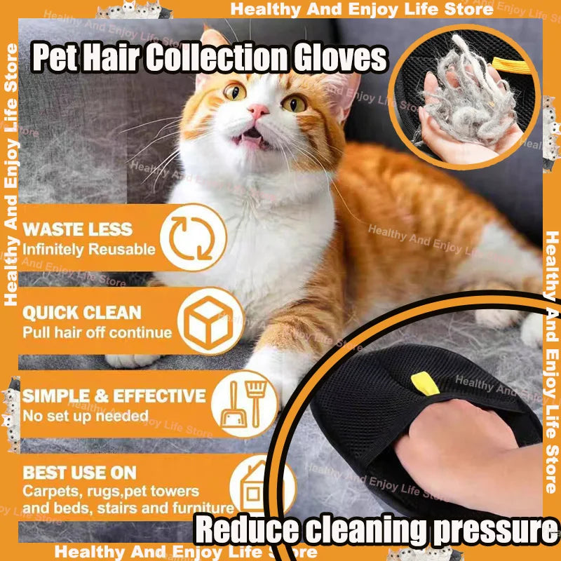 Guante quitapelo de doble cara para perros y gatos
