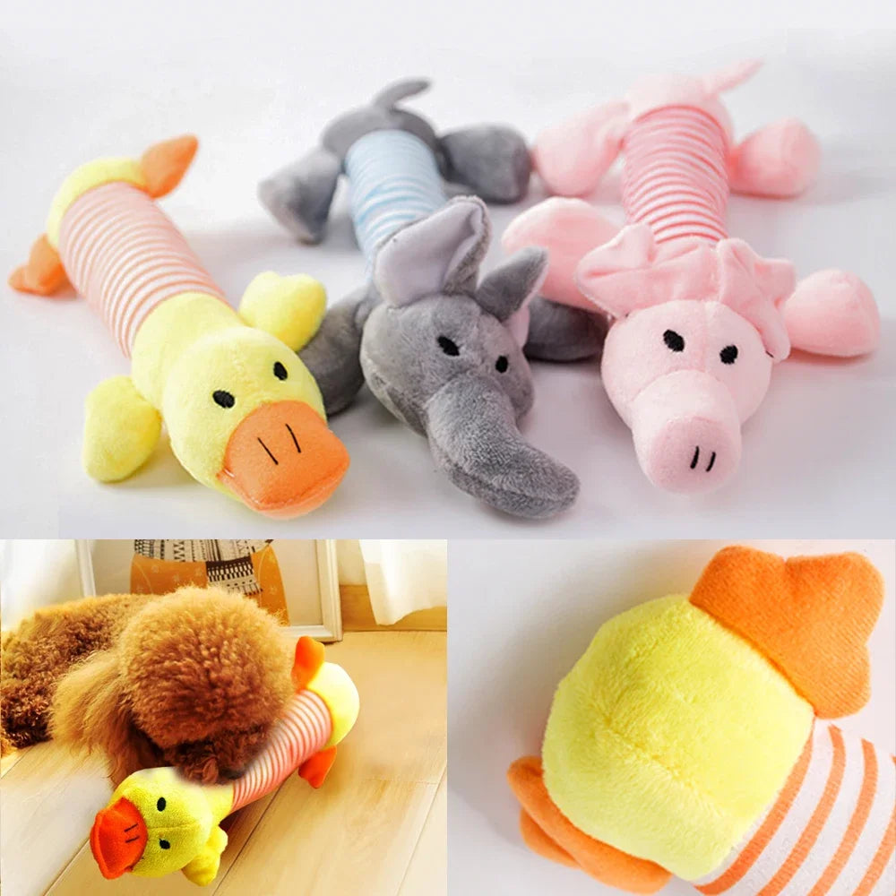 Peluches con sonido: elefante, pato y cerdito