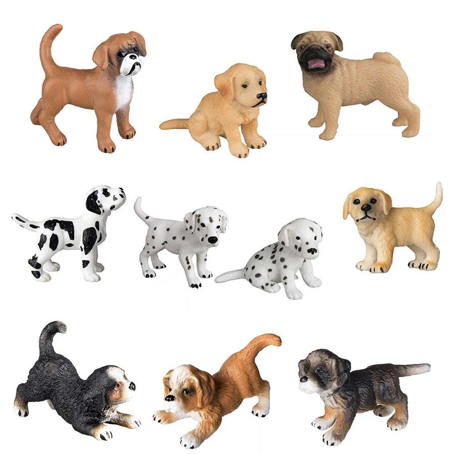 Figuritas realistas de perritos