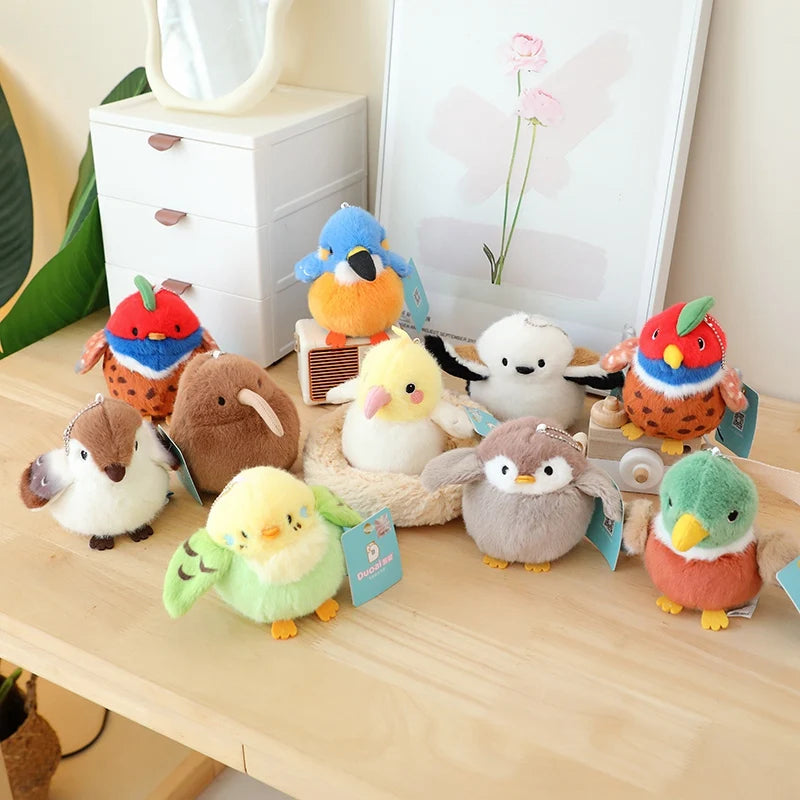 Llaveros de peluche de pájaros