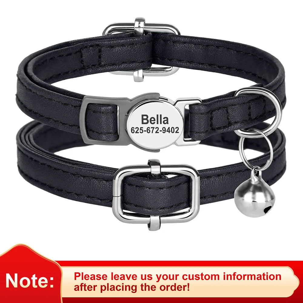 Collar de gato personalizado con nombre