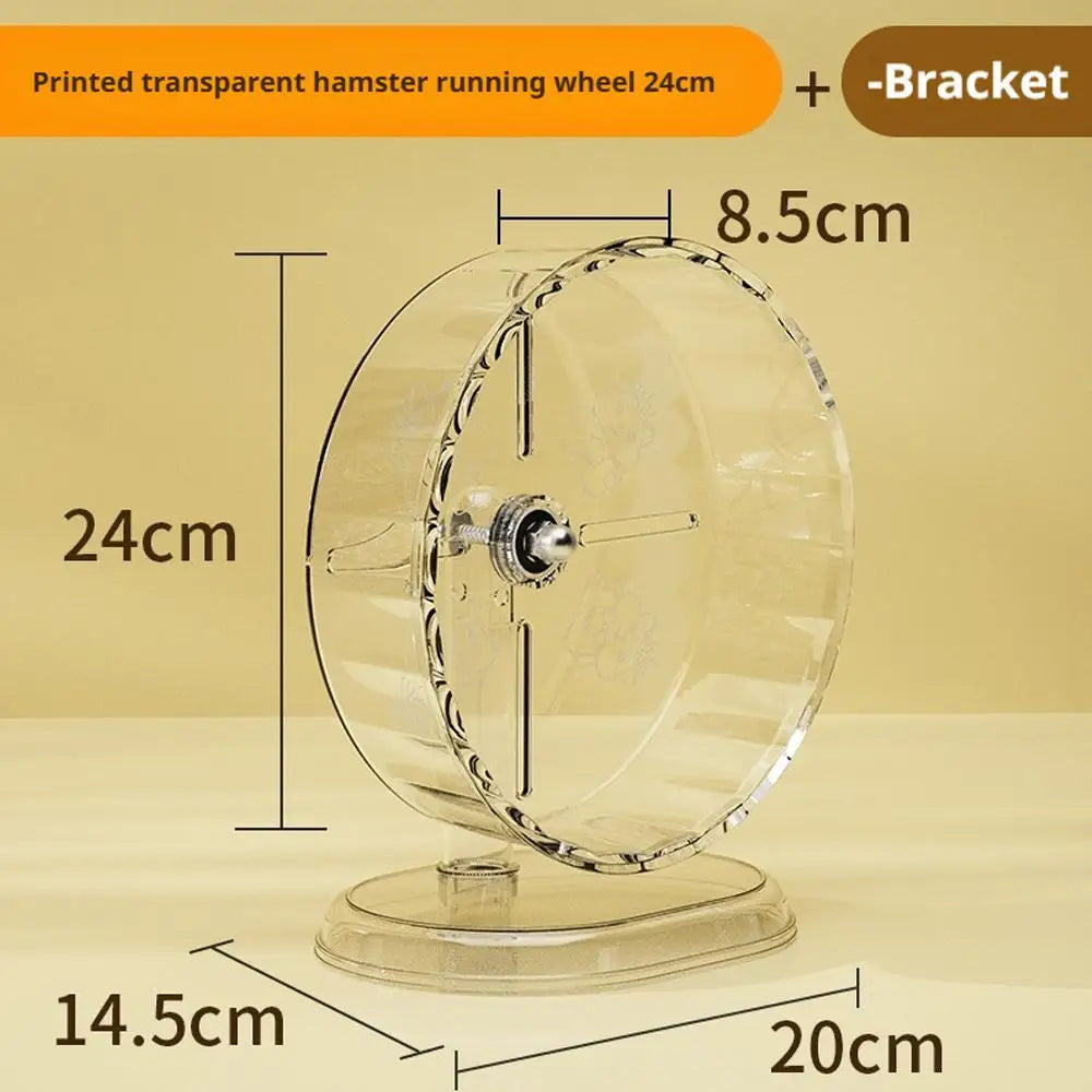 Rueda transparente silenciosa para hámster