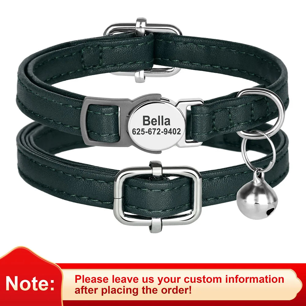 Collar de gato personalizado con nombre