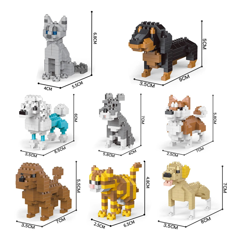 Figura de construcción de perro salchicha