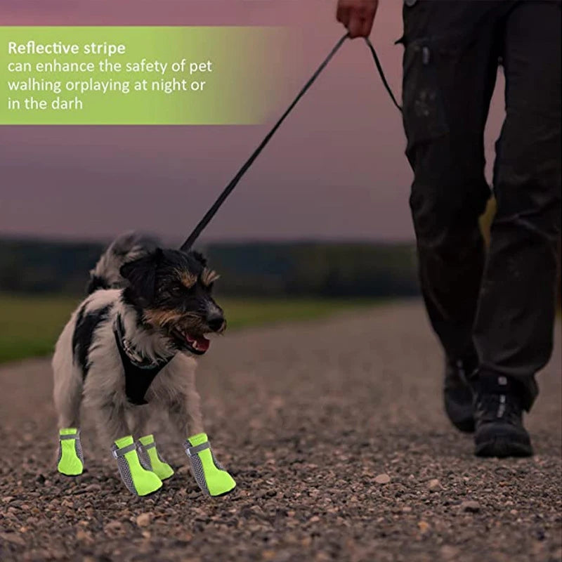 Zapatillas transpirables reflectantes para perros