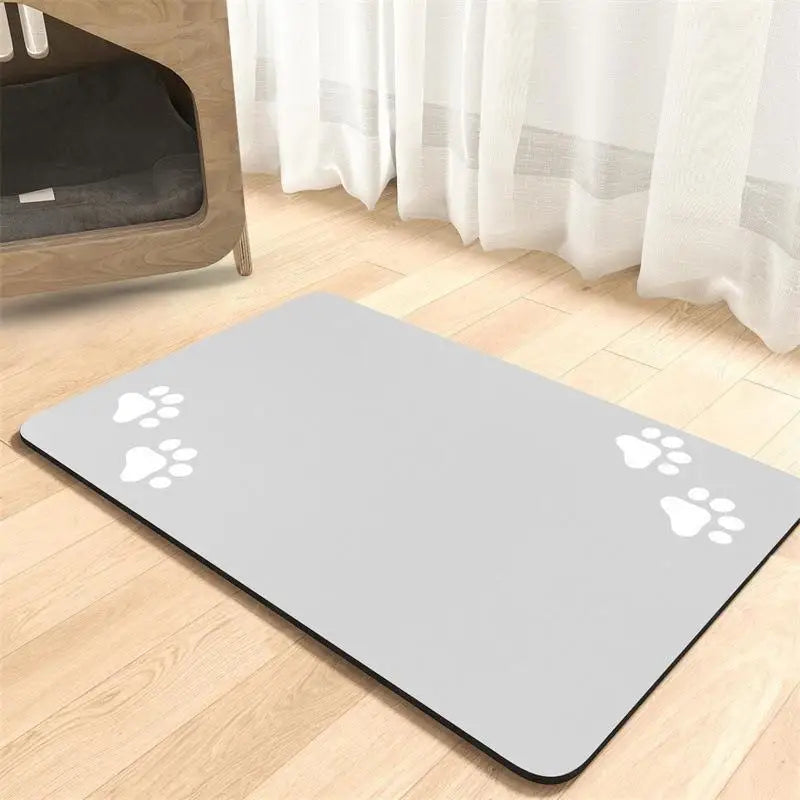 Alfombrilla absorbente de diatomita para comederos