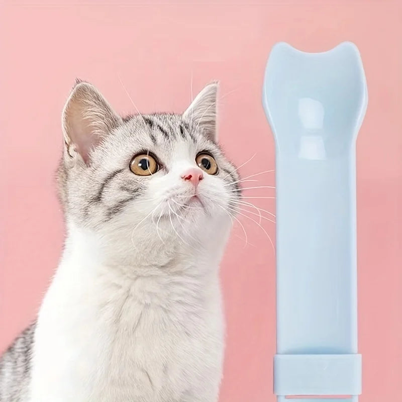 Cuchara para snacks cremosos de gato
