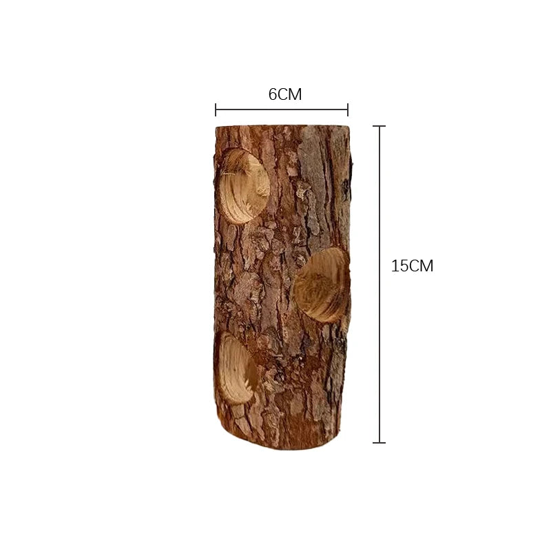 Túnel tronco de madera natural