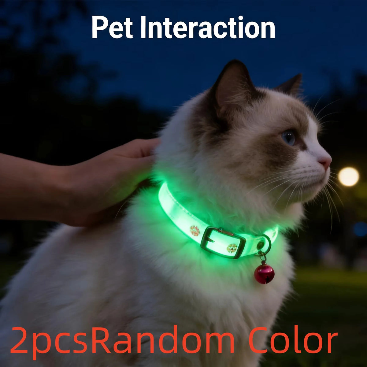 Collares luminosos con cascabel (2 uds)