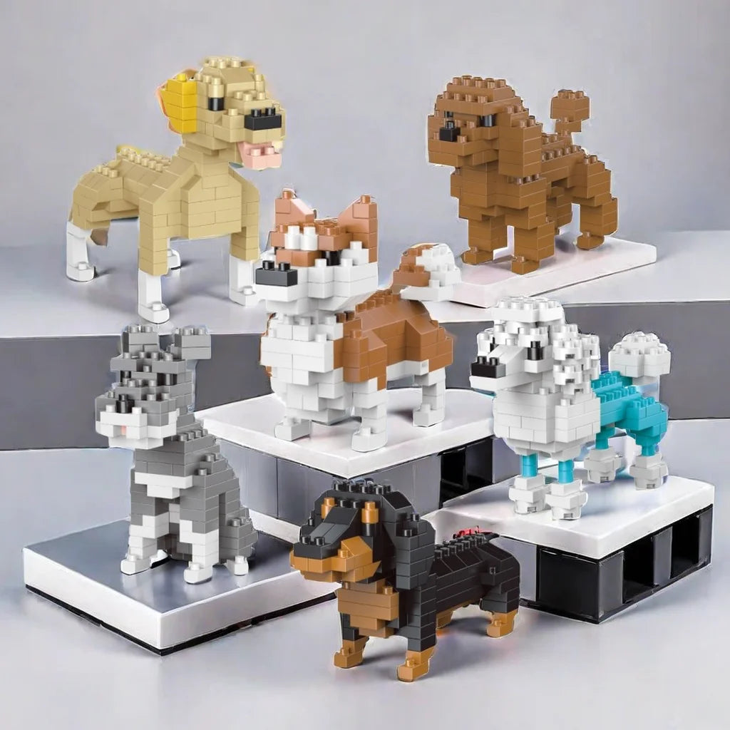 Figura de construcción de perro salchicha