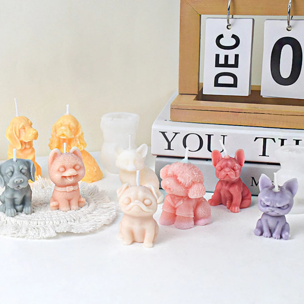 Moldes de silicona de perritos y gatitos