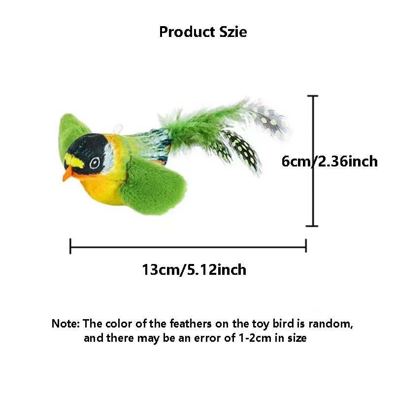Juguete pájaro con sonido para gatos