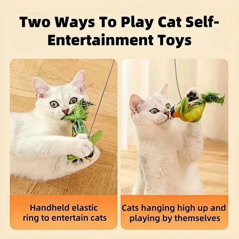 Juguete pájaro con sonido para gatos