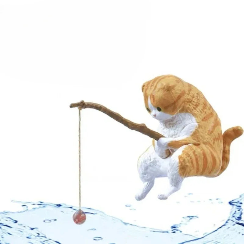 Figuritas de gatitos pescadores