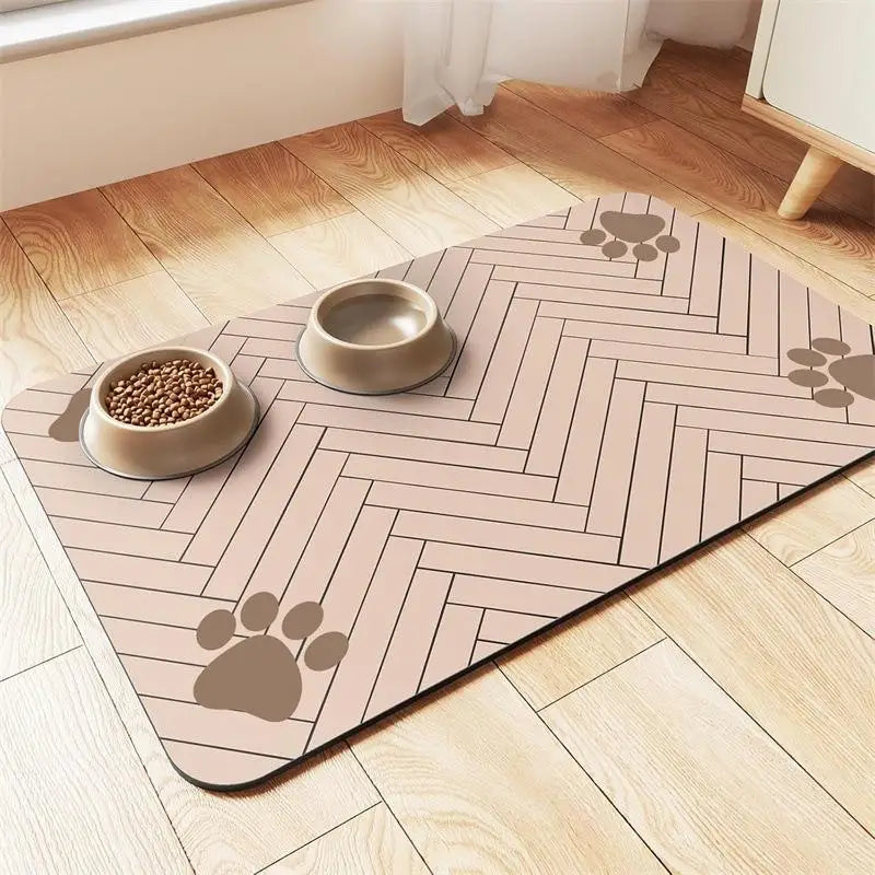 Alfombrilla absorbente de diatomita para comederos