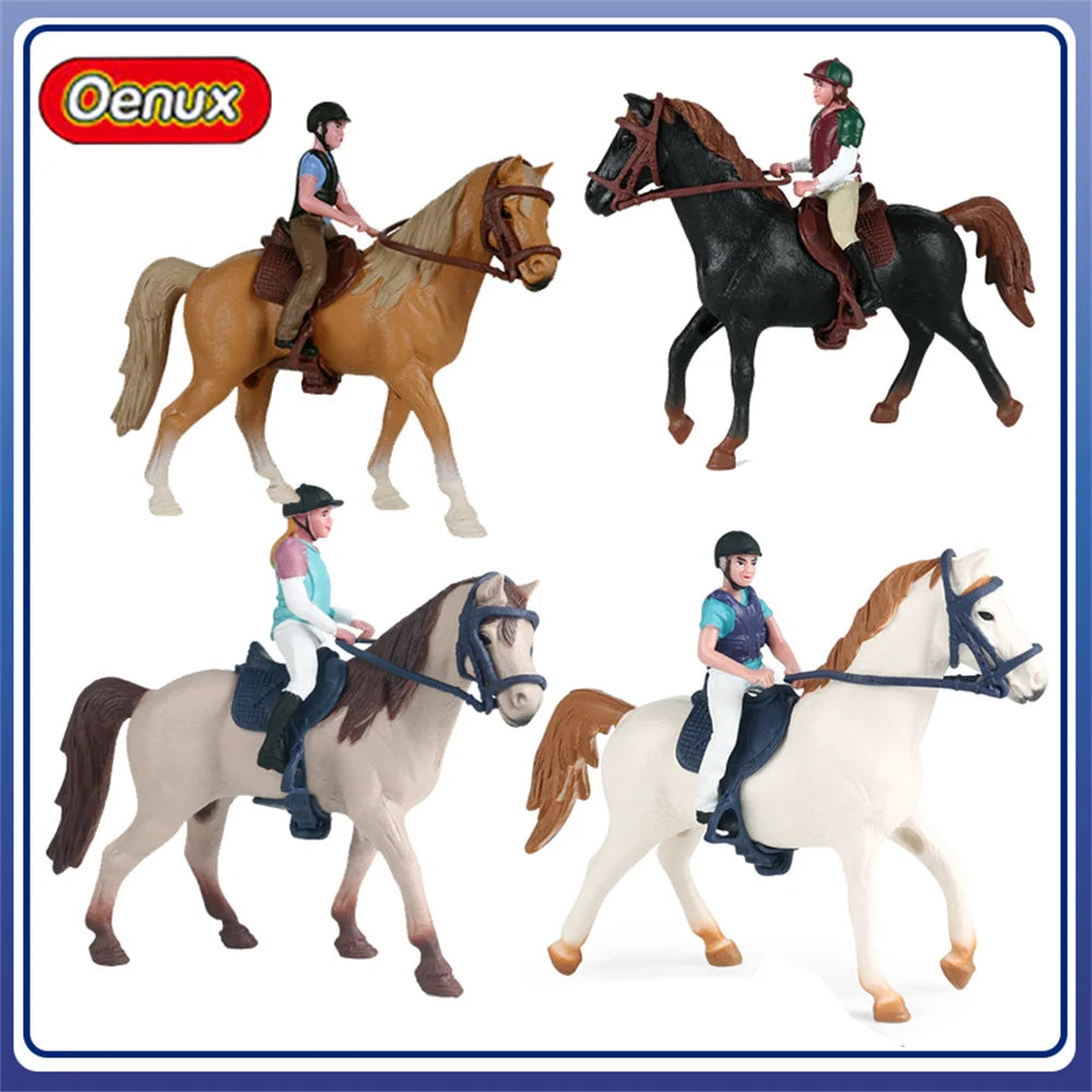 Figuras de jinetes con caballo