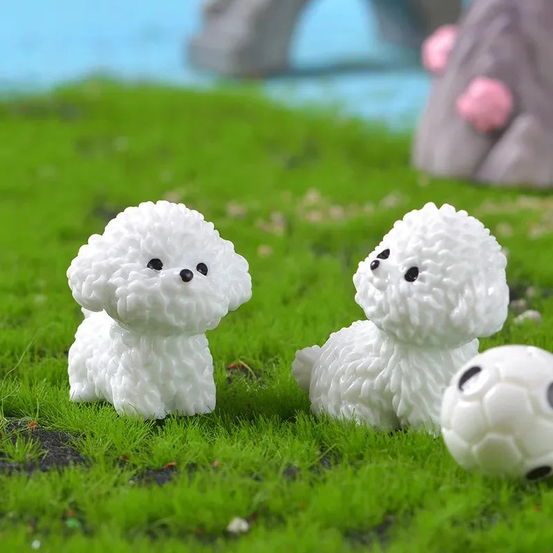 Figurita de bichón frisé
