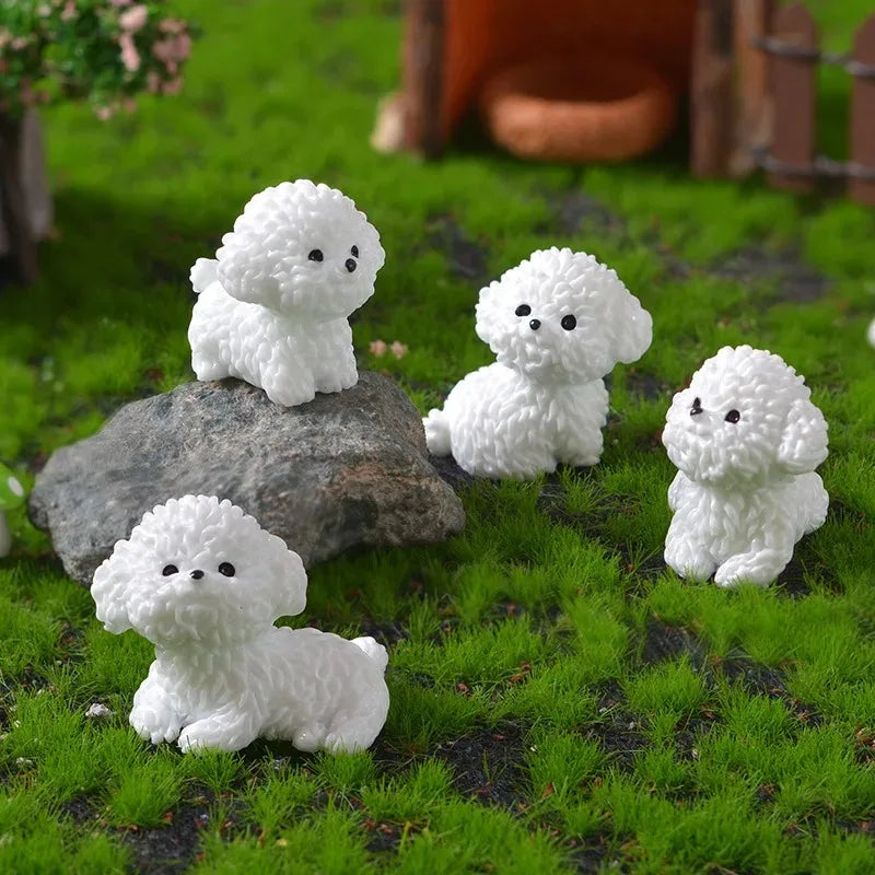 Figurita de bichón frisé
