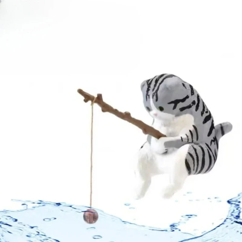 Figuritas de gatitos pescadores